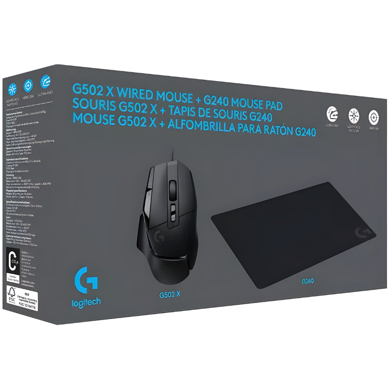 Logitech G502X Gaming Mouse + G240 Mouse Pad - Official Importer - وكيل رسمي