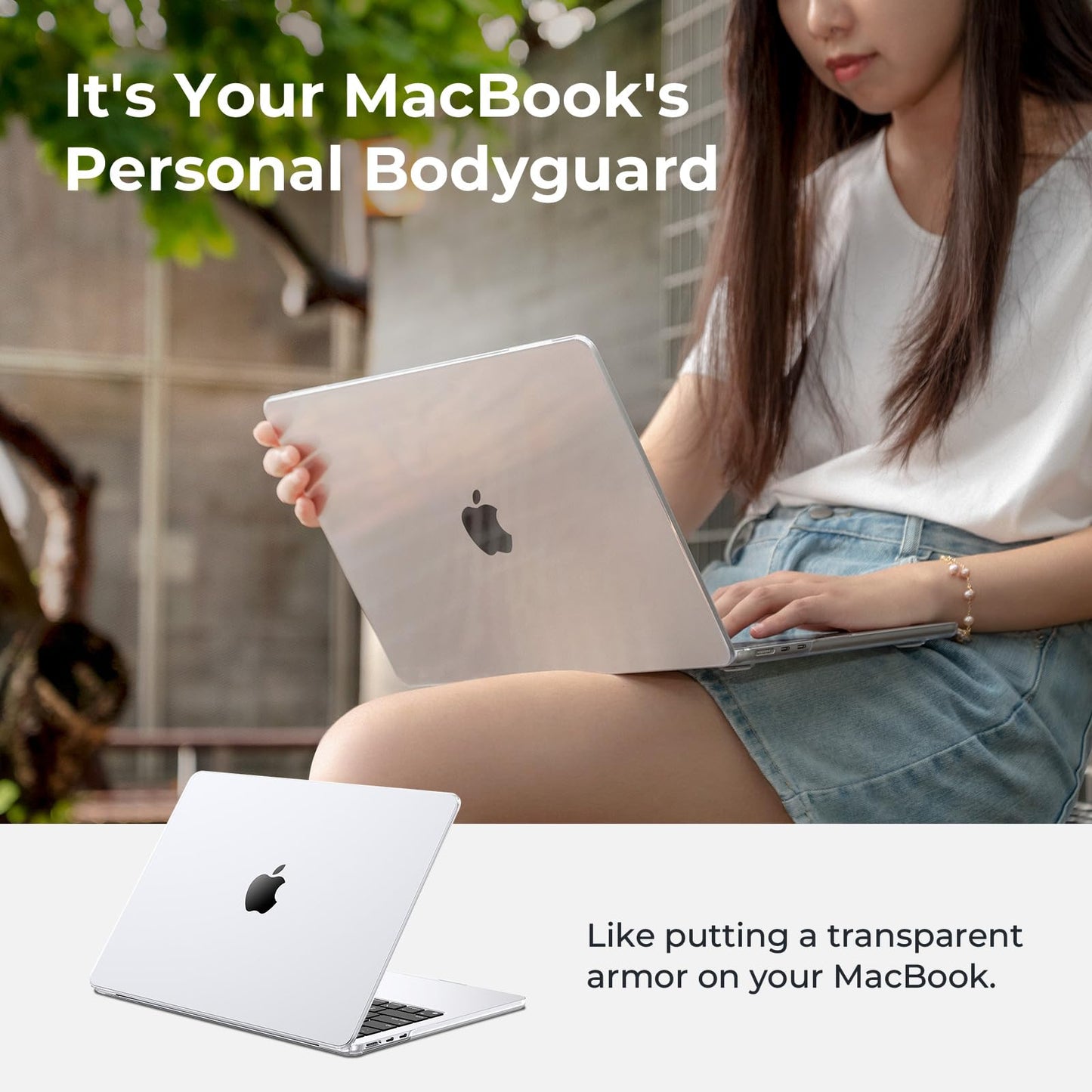 MacBook Air 13 M2/M3/M4 Clear Case - iPady Palestine