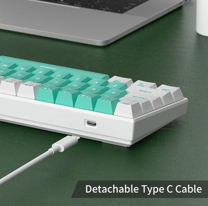 MageGee Star 61 - ARGB - Hot Swap - Ivory White Switch - iPady Palestine