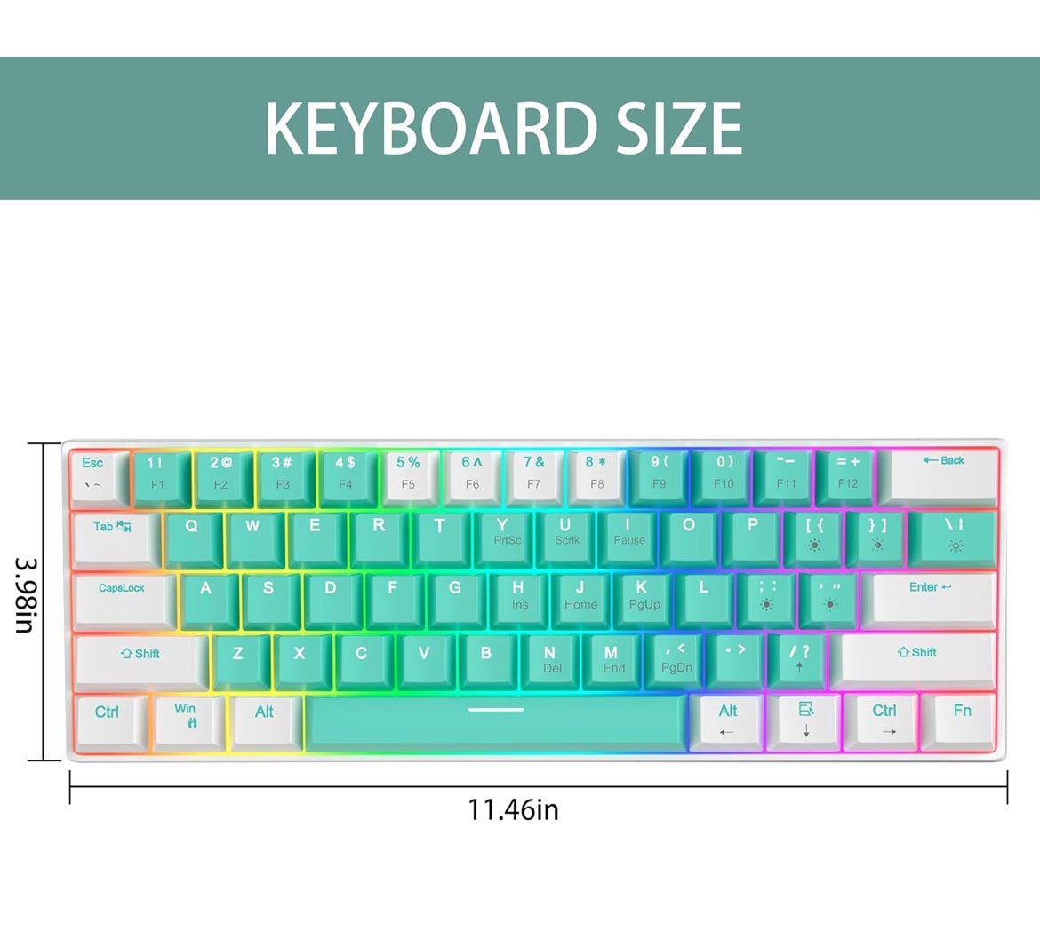 MageGee Star 61 - ARGB - Hot Swap - Ivory White Switch - iPady Palestine