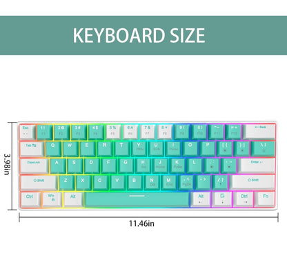 MageGee Star 61 - ARGB - Hot Swap - Ivory White Switch - iPady Palestine