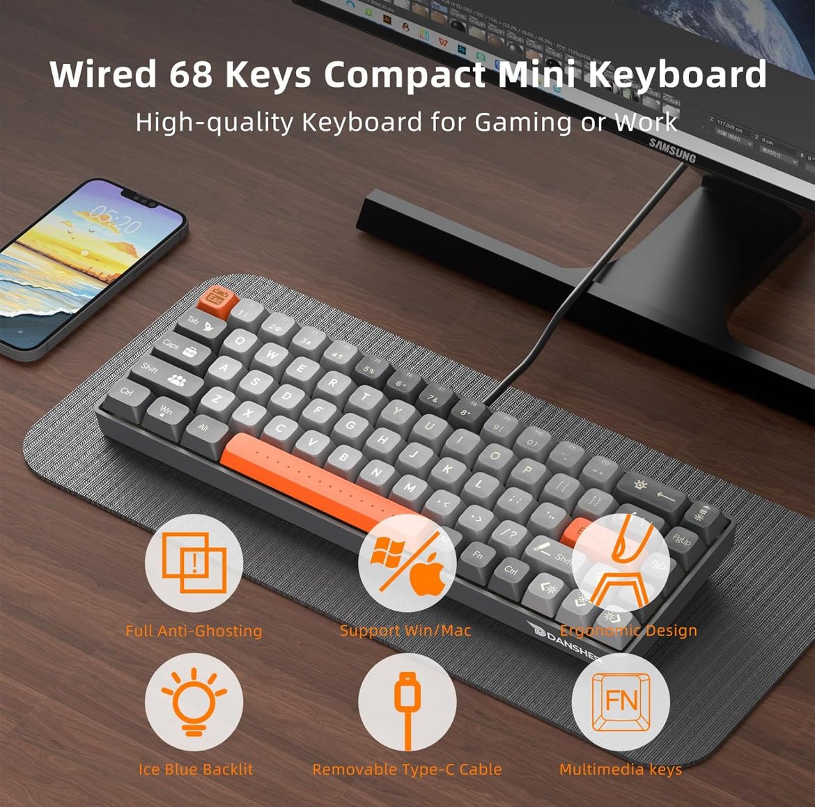 Mechanical Brown Switch Keyboard - iPady Palestine