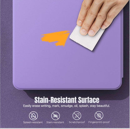 Moko Original - Clear Back Purple Case for iPad Air 4/5/6/7 - كفر شفاف مع وضعيات مختلفة وظهر شفاف - iPady Palestine