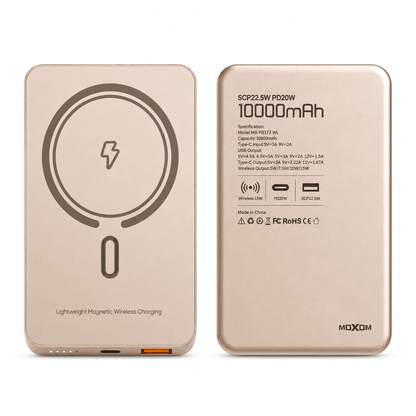 Moxom - 10000mAh Wireless 22.5W Powerbank - باوربانك ماجسيف وسلكي - iPady Palestine