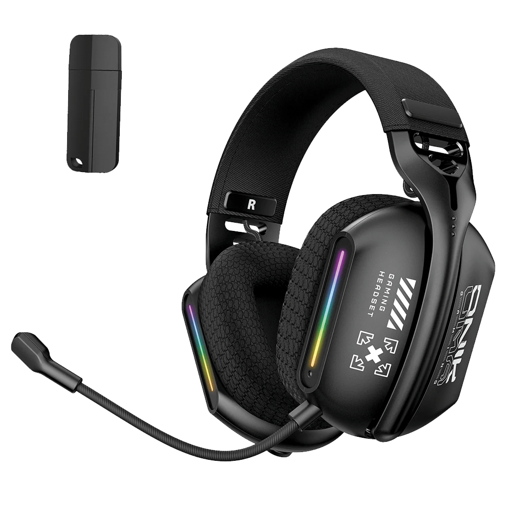 Onikuma GT808 Gaming Headset - Tri Mode - Wired - Wireless - Bluetooth - iPady Palestine