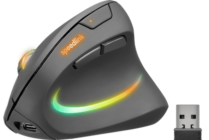 Original Speedlink Piavo Pro RGB Rechargeable Vertical Ergonomic Mouse - wireless, rubber-black - iPady Palestine