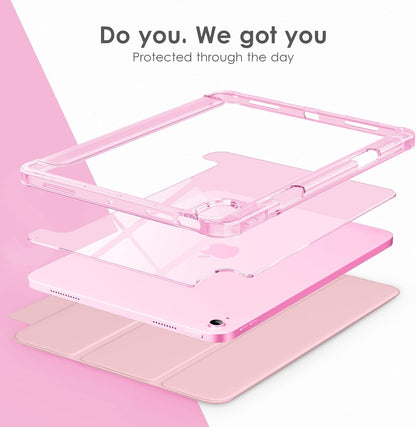 Pink iPad Case with Frosted Back for iPad Air 4/5/6/7 10.9/11" - iPady Palestine