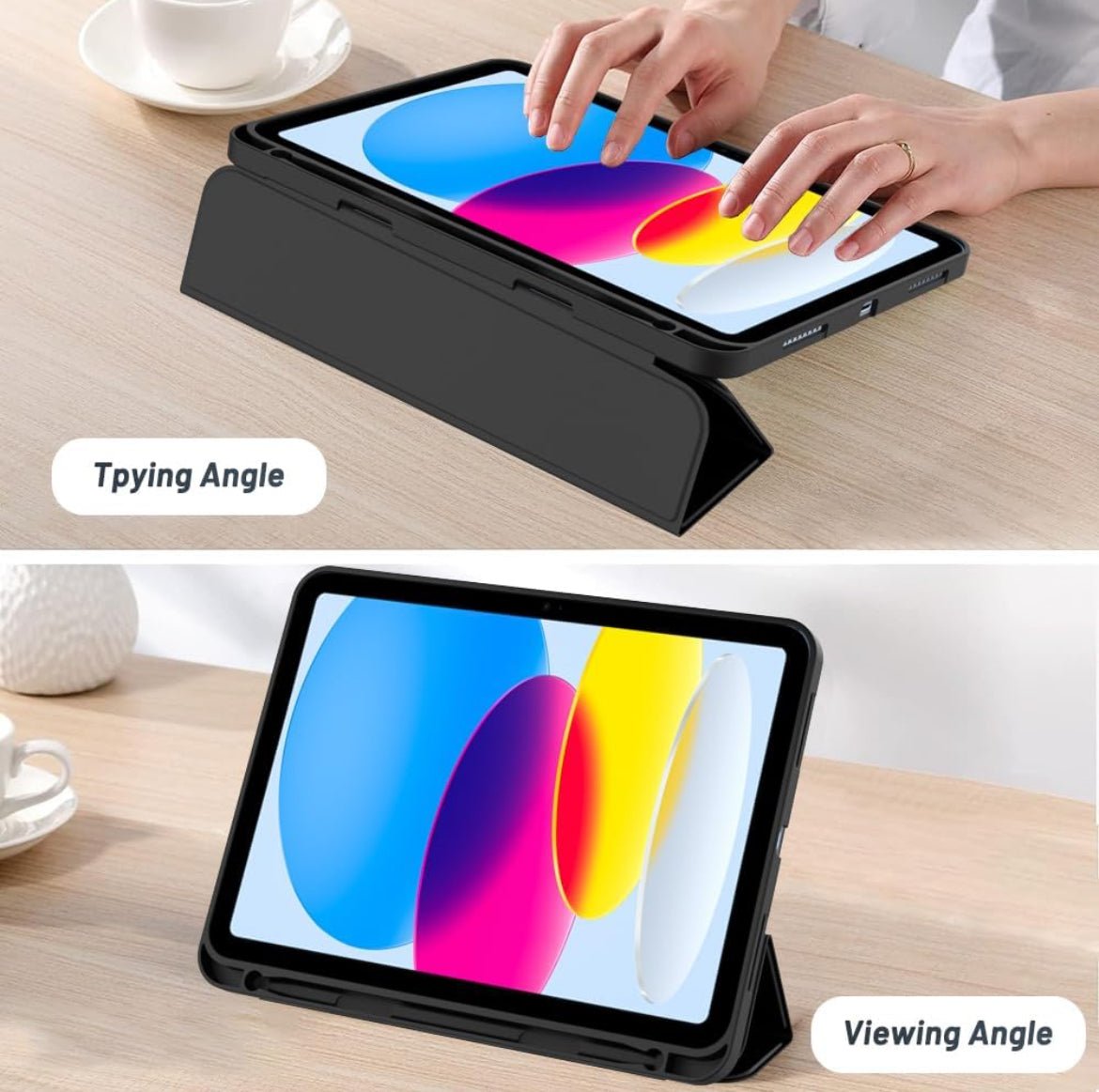 Premium iPad 10th Smart Black Case - iPady Palestine