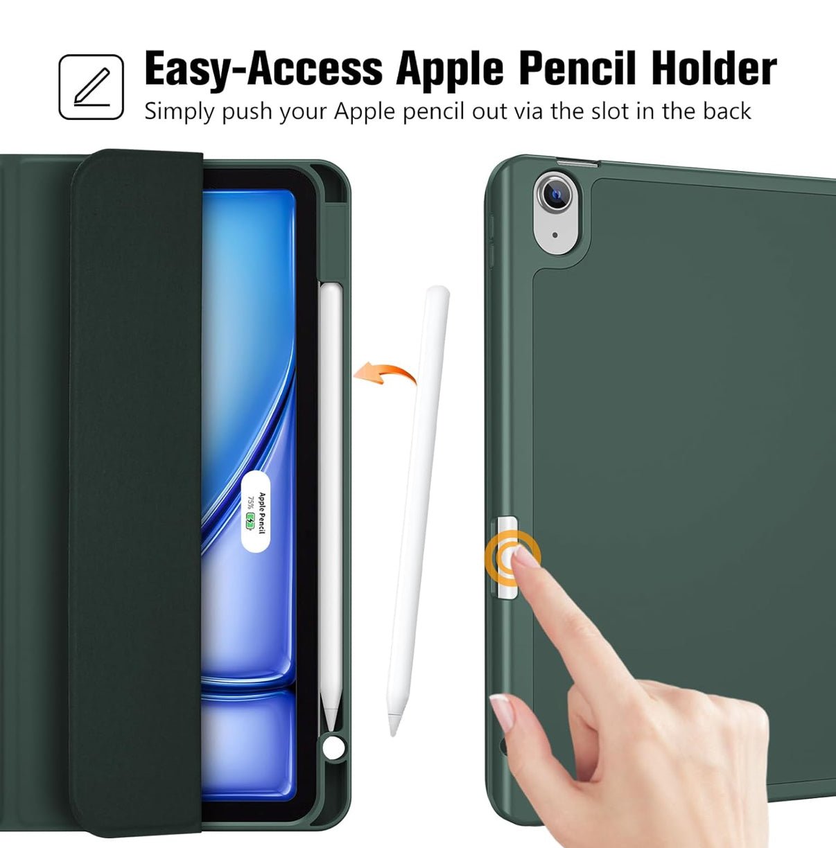 ProCase Original - Green smart case for iPad Air 4/5/6/7 - iPady Palestine