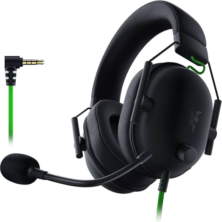 Razer Blackshark V2 X Headset - Black with Green - iPady Palestine