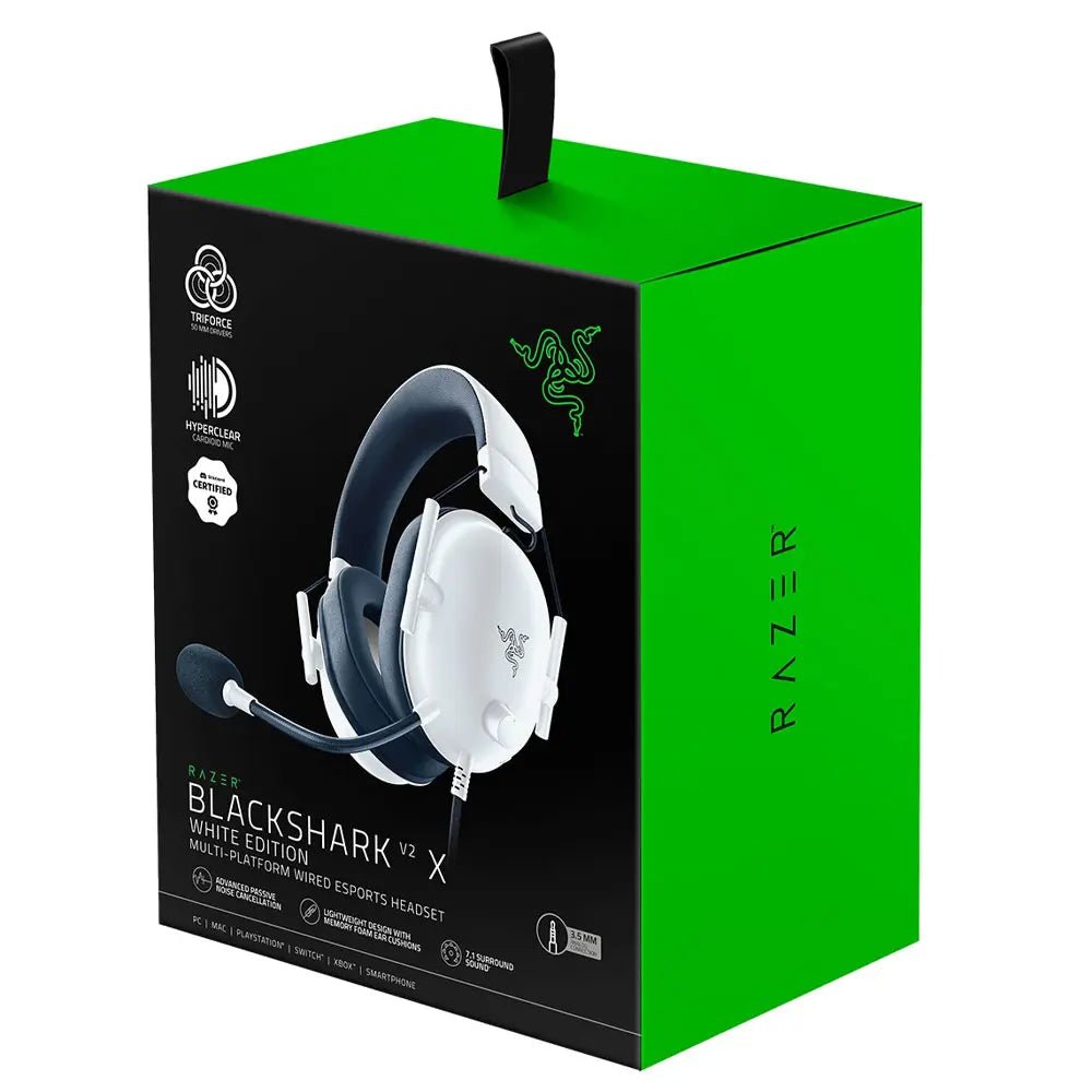 Razer Blackshark V2 X Headset - White - iPady Palestine