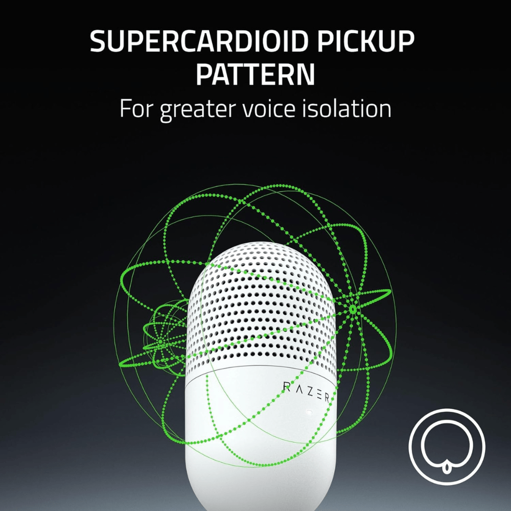 Razer Seiren Mini V3 Microphone - White - وكيل رسمي - iPad Palestine