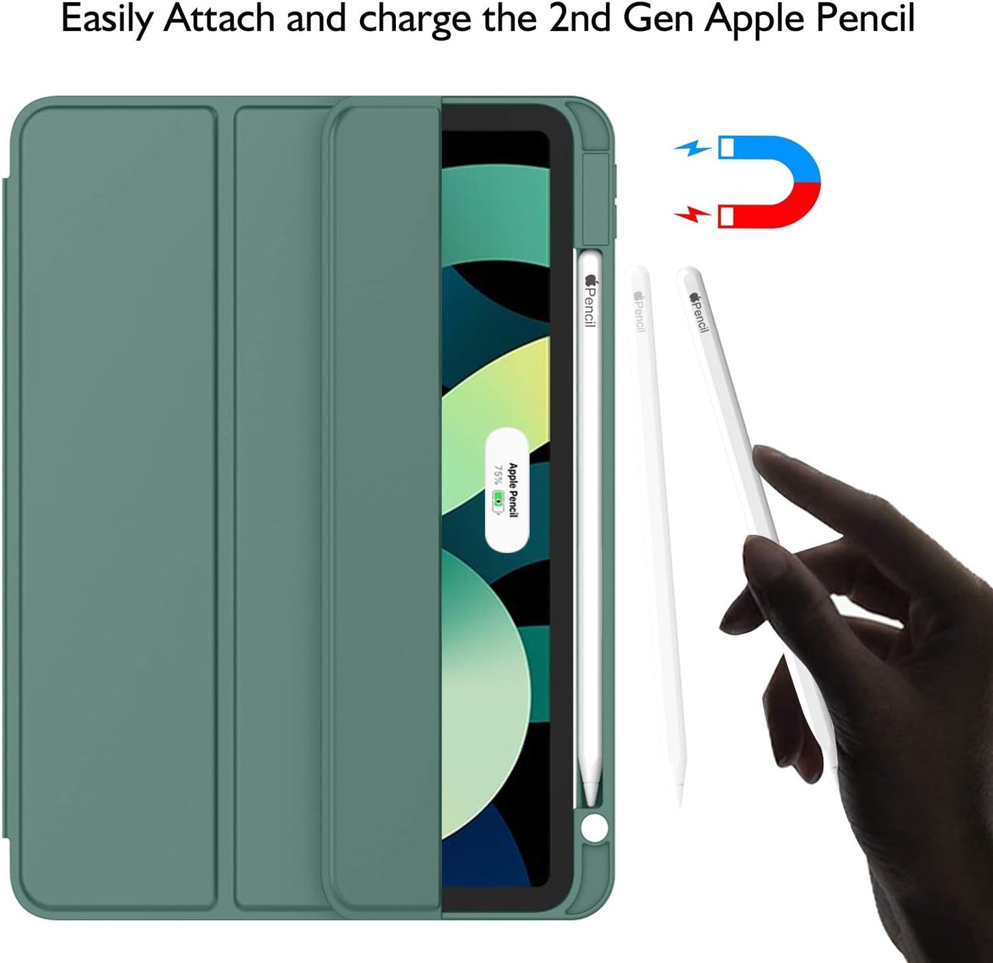 Smart Case - Green Soft TPU Case for iPad Air 4/5/6/7 10.9 11 - iPady Palestine
