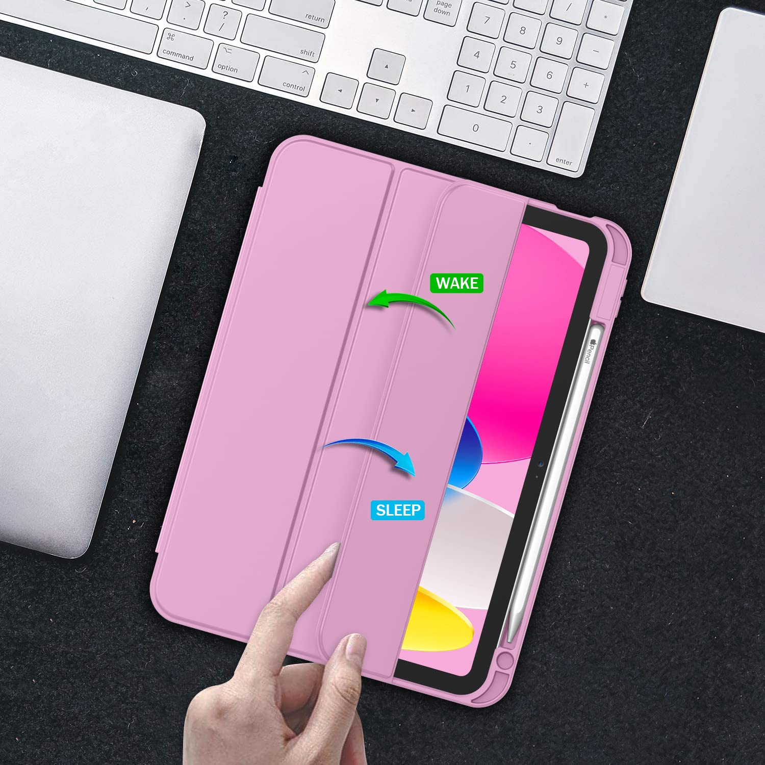 Smart Soft TPU Pink Case - iPad 10/11 - iPady Palestine