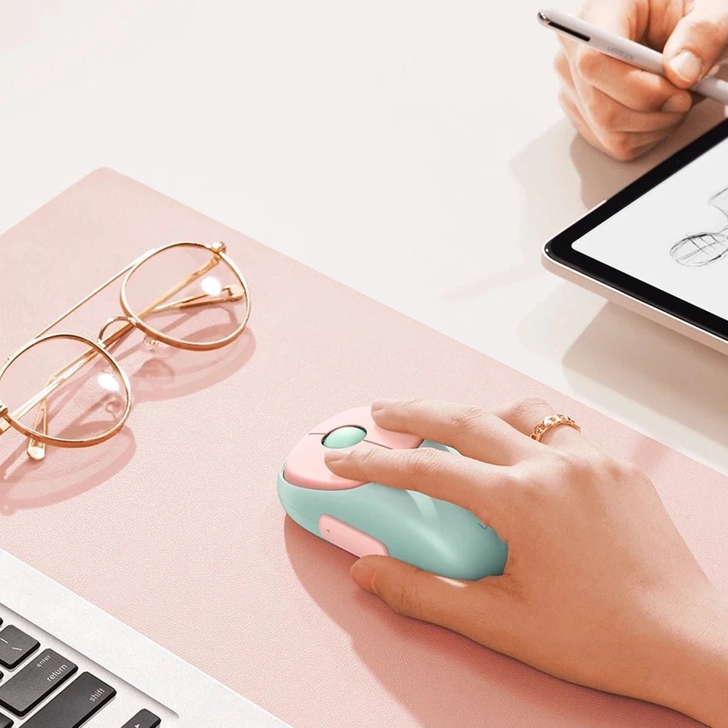 UGREEN Fun Mouse - Bluetooth + 2.4Ghz (Dual Wireless) - Pink - iPady Palestine