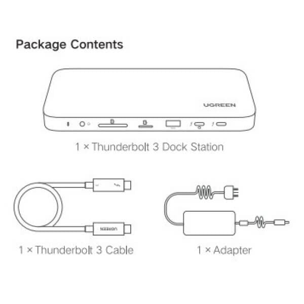 UGREEN Thunderbolt 3 Docking Station 10 in 1 - وكيل رسمي - iPad Palestine