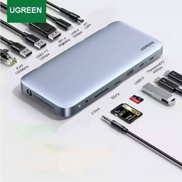 UGREEN Thunderbolt 3 Docking Station 10 in 1 - وكيل رسمي - iPad Palestine