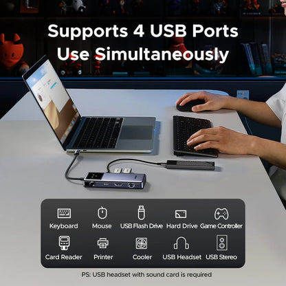 UGREEN Uno USB - C Hub 7 - in - 1 - iPad Palestine
