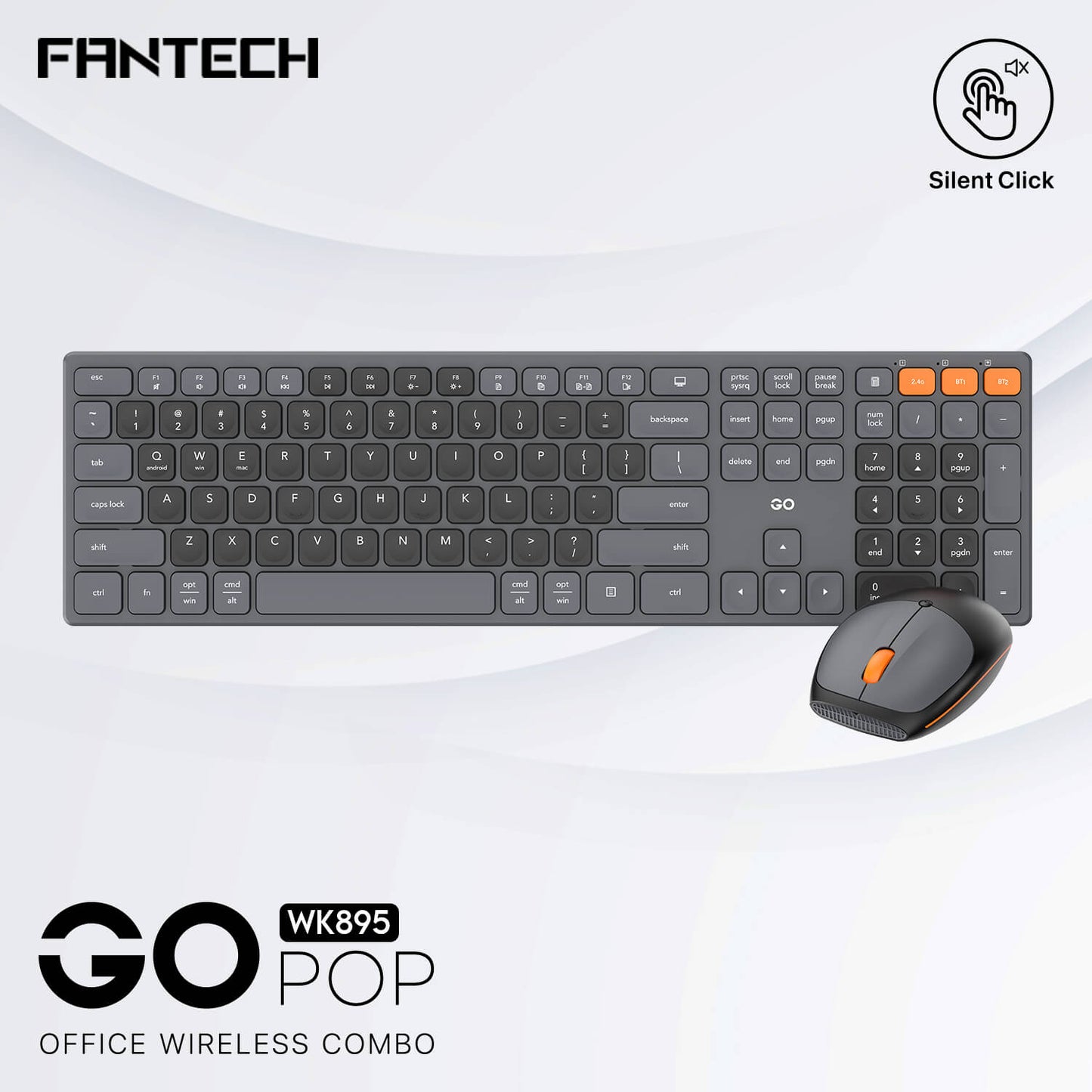 Wireless and Bluetooth Keyboard and Mouse Set - For iPad, Laptop and Desktops - iPady Palestine