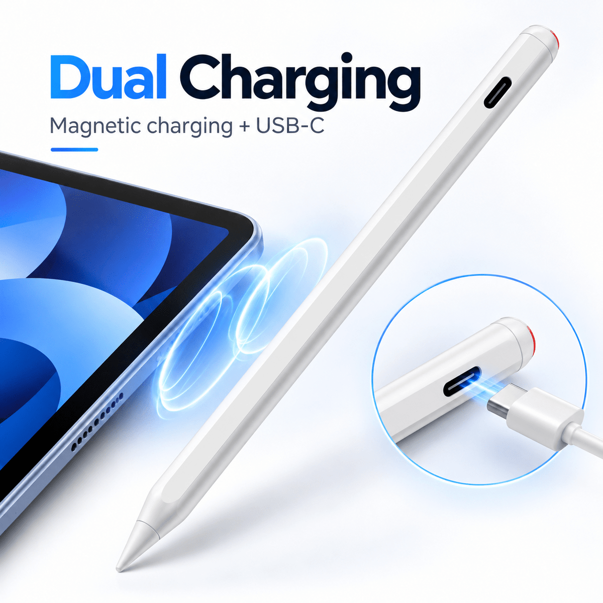 Wireless & USB-C Charging Pencil for iPad - Palm Rejection - iPady Palestine