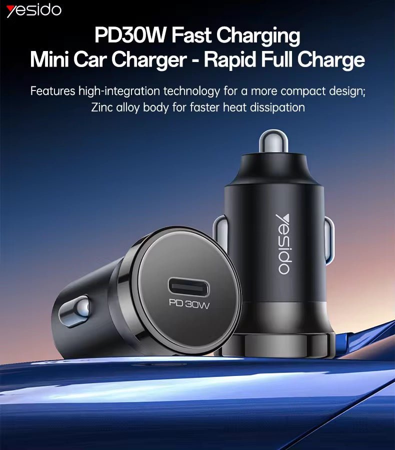 Yesido 30W USB - C Car Charger - iPady Palestine