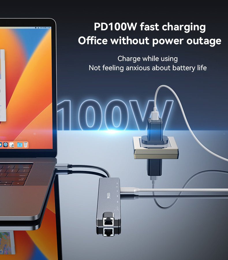 Yesido USB - C Hub - 8 in 1 - iPady Palestine