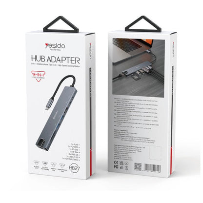 Yesido USB - C Hub - 8 in 1 - iPady Palestine