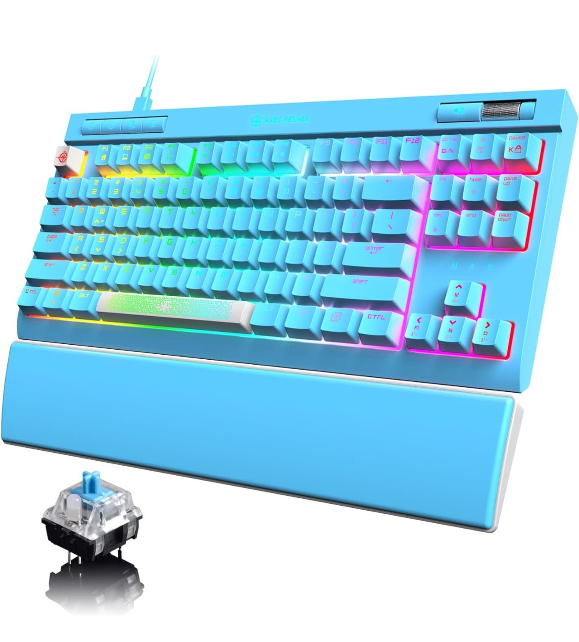 ZIYOU LANG - Magic Refiner MK17 Mechanical Blue Switch Keyboard - ماجيك ريفنر فلسطين كيورد ميكانيكي - iPady Palestine