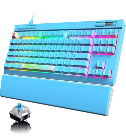 ZIYOU LANG - Magic Refiner MK17 Mechanical Blue Switch Keyboard - ماجيك ريفنر فلسطين كيورد ميكانيكي - iPady Palestine