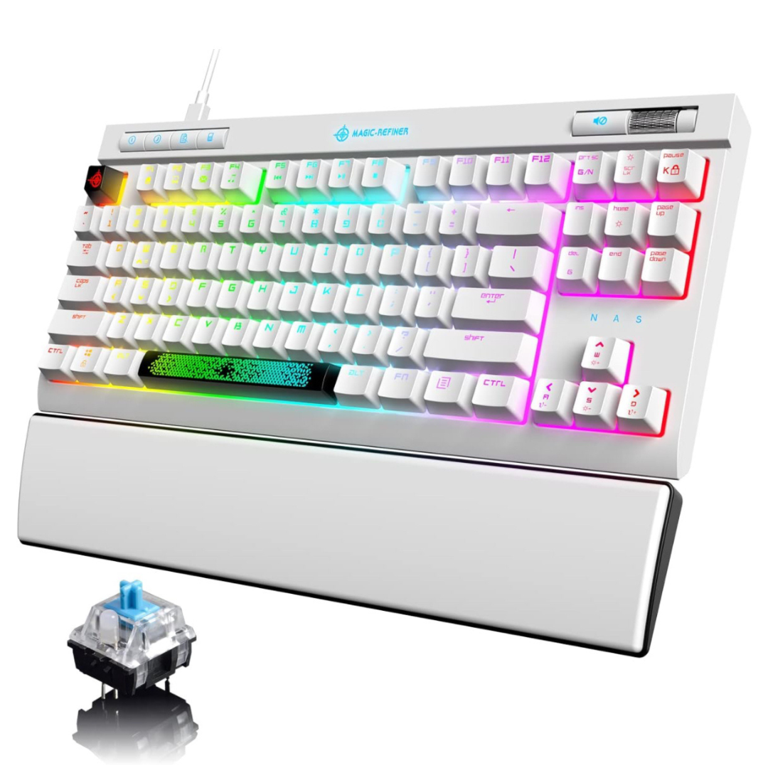 ZIYOU LANG - Magic Refiner MK17 Mechanical Blue Switch Keyboard - ماجيك ريفنر فلسطين كيورد ميكانيكي - iPady Palestine